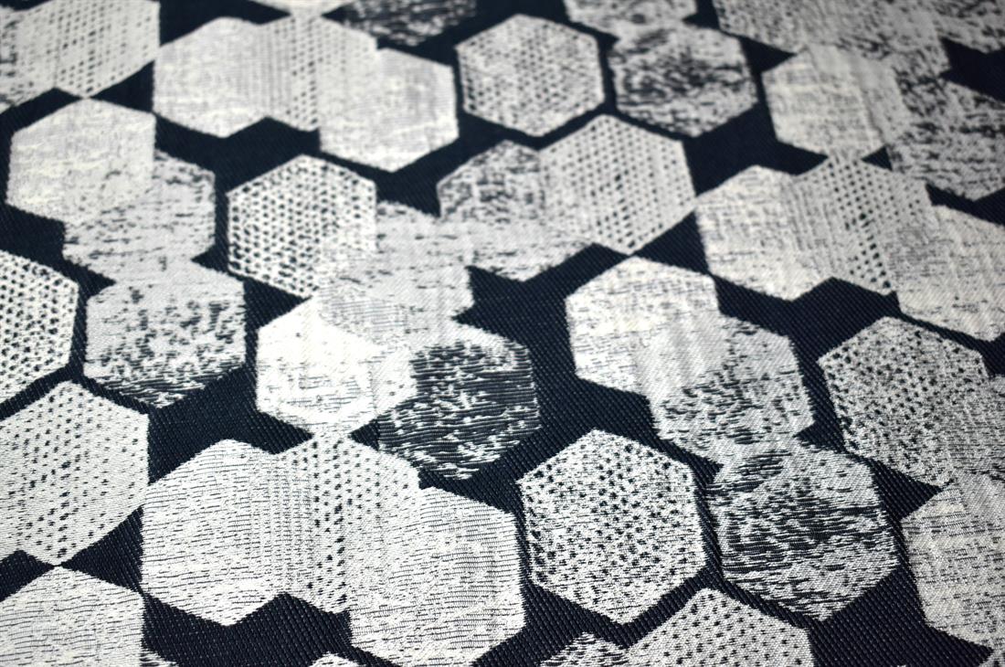 Navy Printed Furnishing Upholstery Curtain Fabric