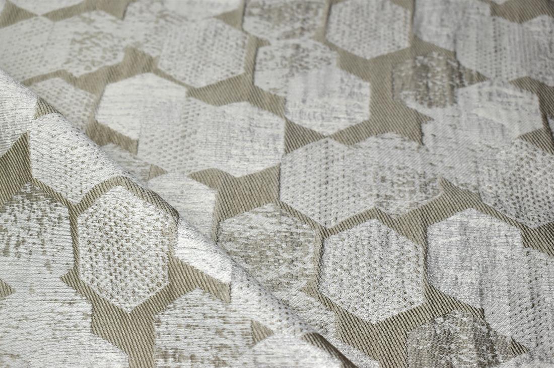 Beige Printed Furnishing Upholstery Curtain Fabric