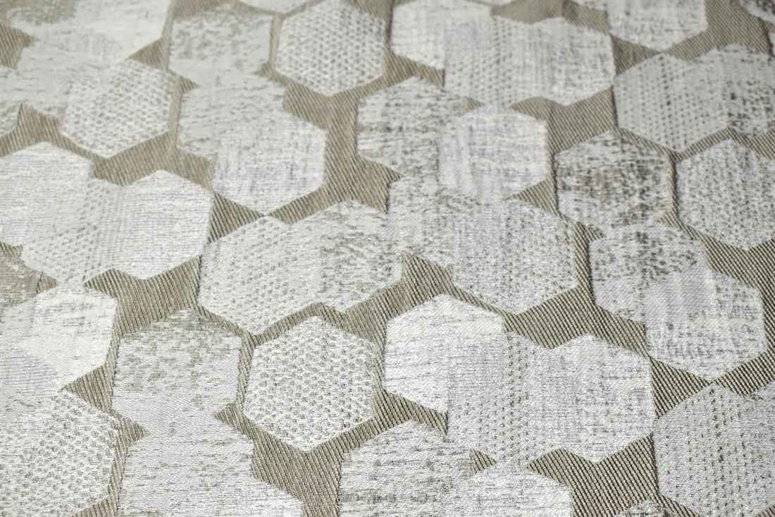 Beige Printed Furnishing Upholstery Curtain Fabric