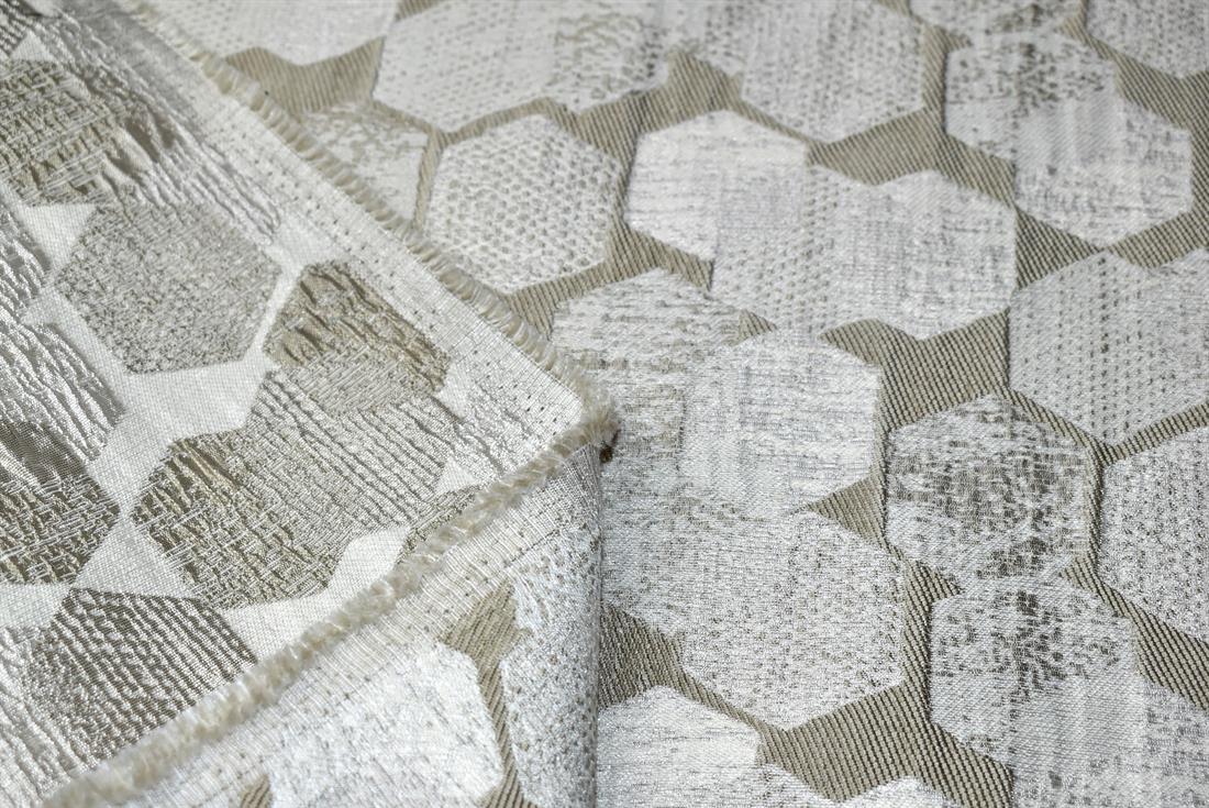 Beige Printed Furnishing Upholstery Curtain Fabric