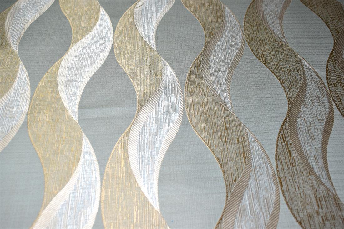 Beige & Grey Printed Furnishing Upholstery Curtain Fabric
