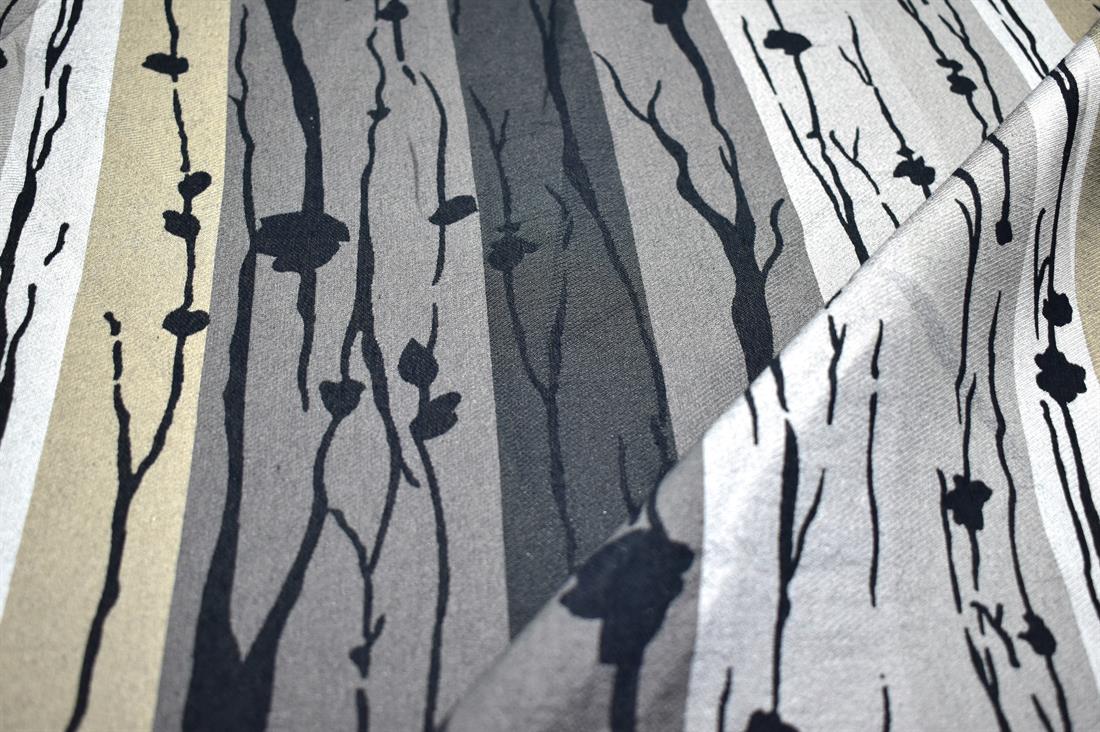 Navy Printed Furnishing Upholstery Curtain Fabric