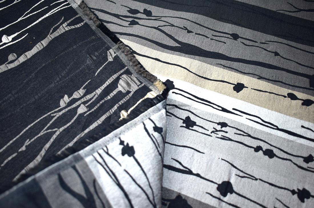 Navy Printed Furnishing Upholstery Curtain Fabric