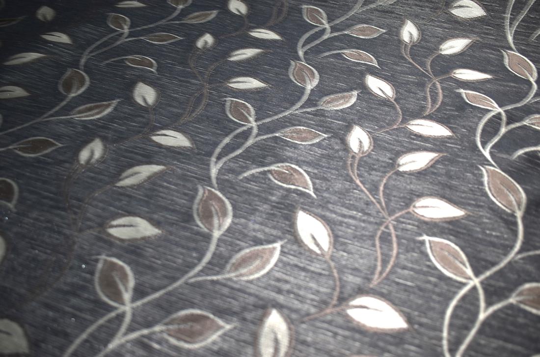 Black & Brown Printed Furnishing Upholstery Curtain Fabric