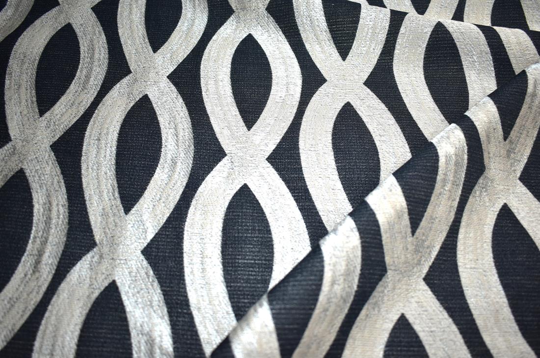 Black & Cream Curaing Fabric Furnishing Upholstery
