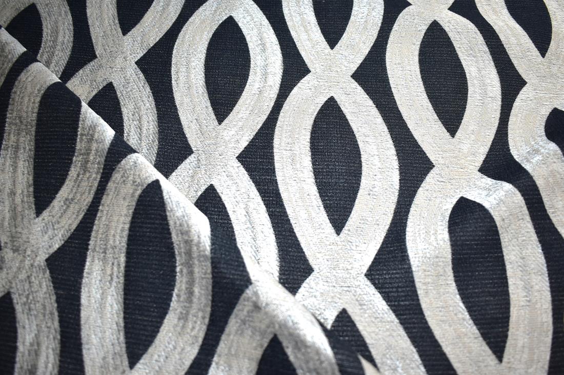 Black & Cream Curaing Fabric Furnishing Upholstery