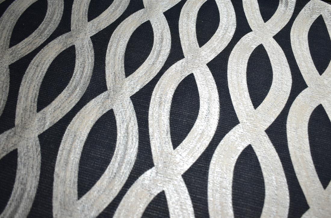 Black & Cream Curaing Fabric Furnishing Upholstery