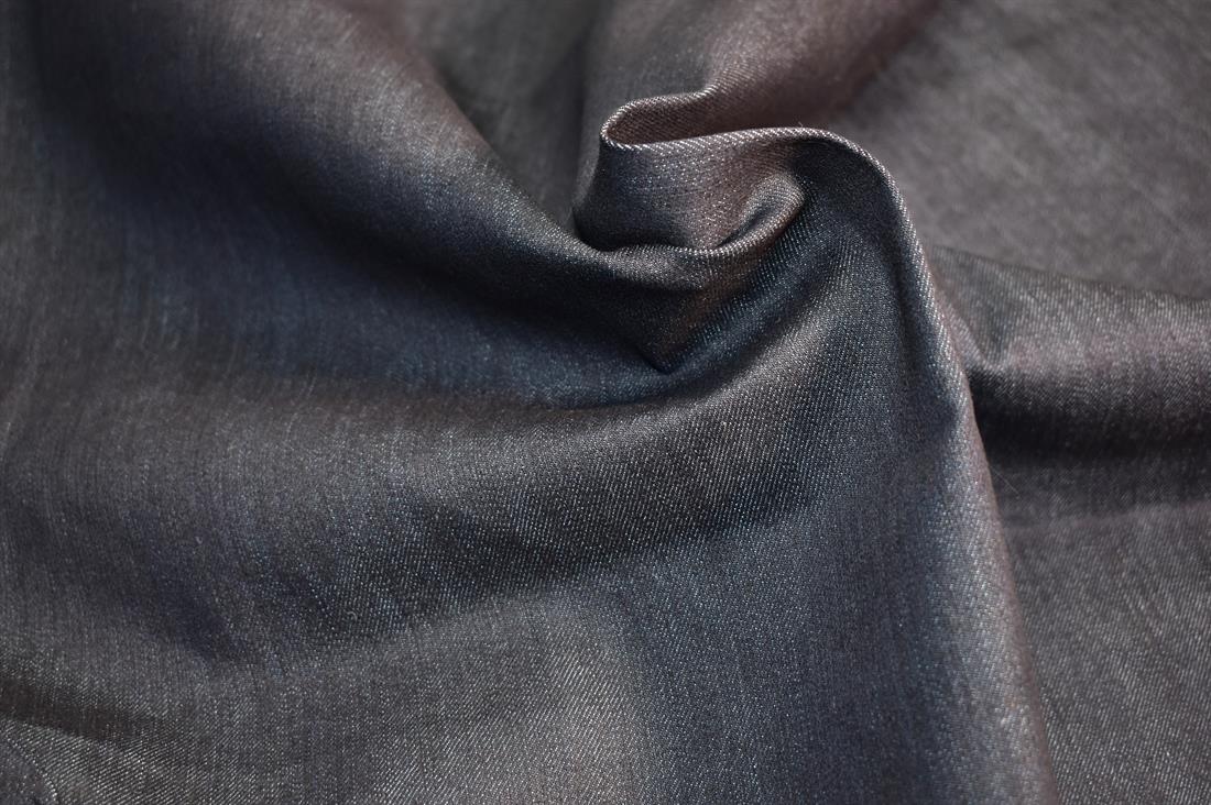 Dark Navy Denim Fabric Plain