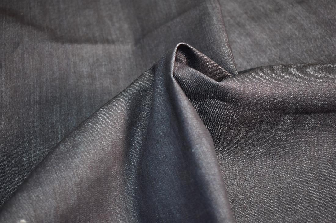 Dark Navy Denim Fabric Plain