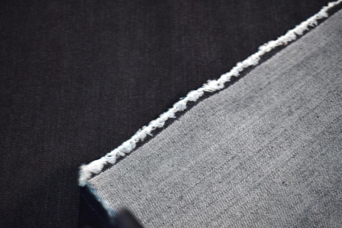 Dark Navy Denim Fabric Plain