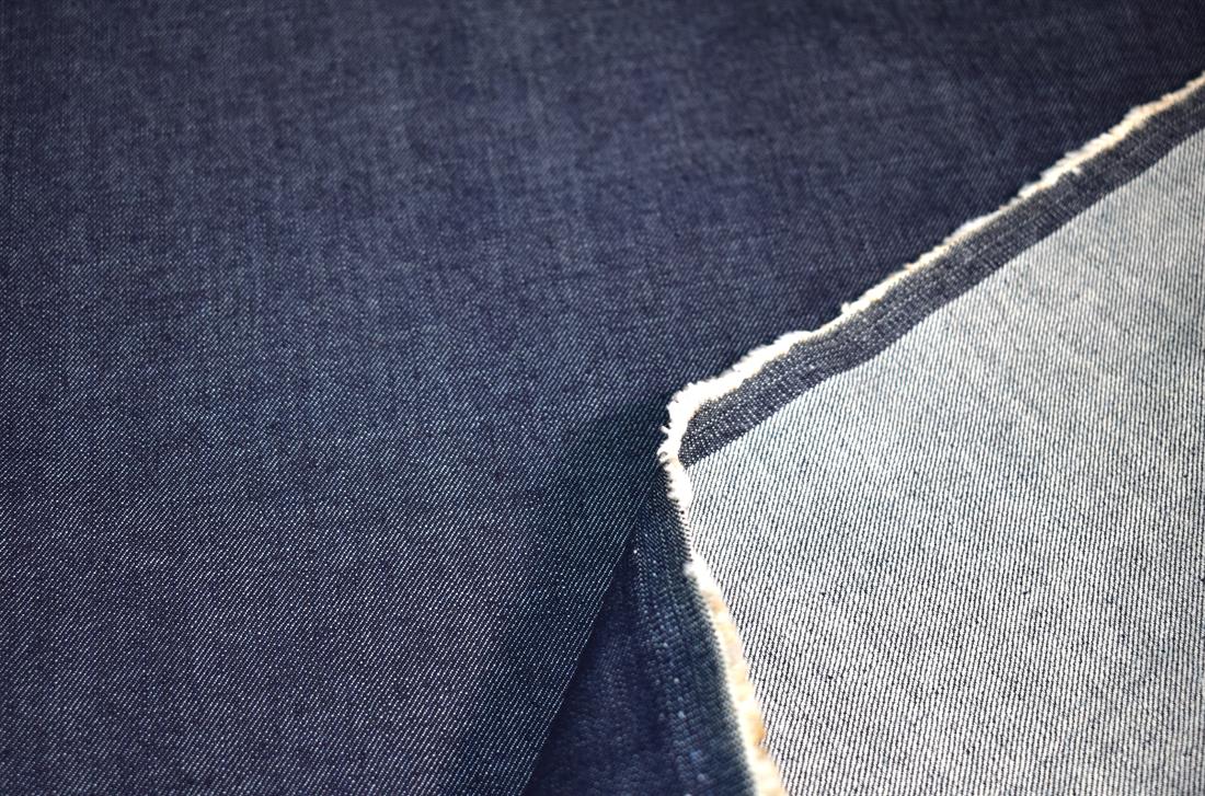 Navy Denim Fabric Plain