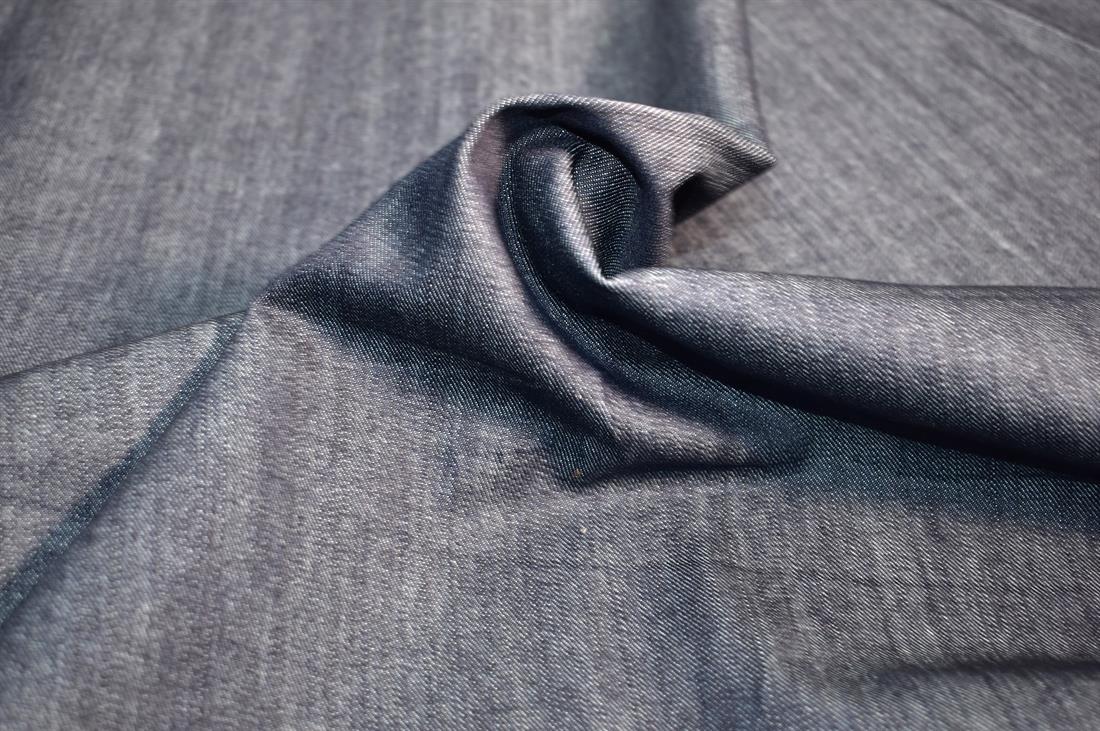 Navy Denim Fabric Plain
