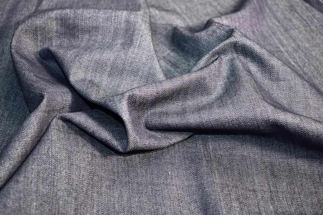 Navy Denim Fabric Plain