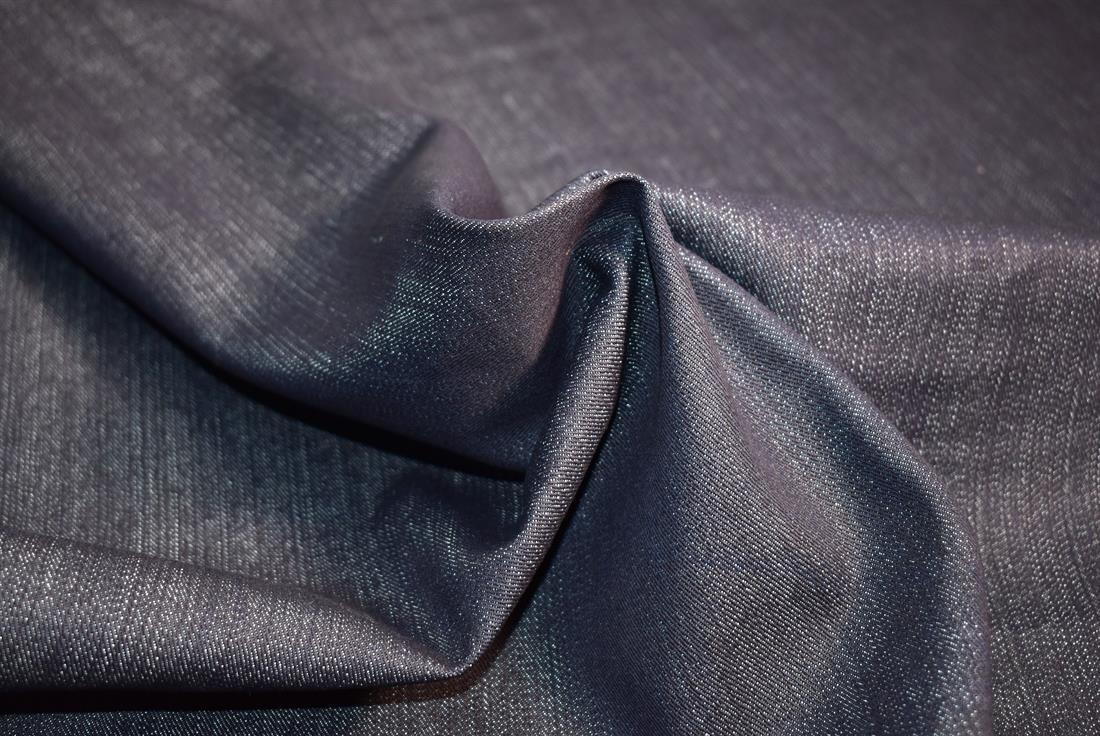 Dark Navy Denim Fabric Plain