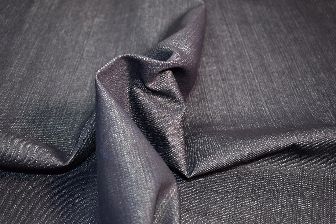 Dark Navy Denim Fabric Plain