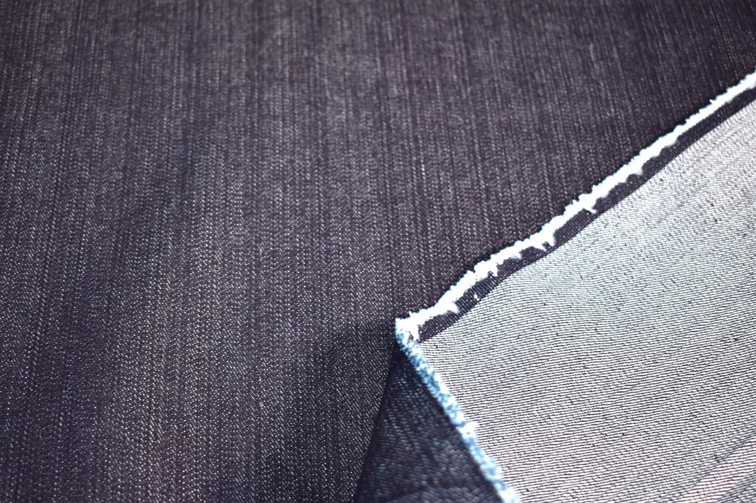 Dark Navy Denim Fabric Plain