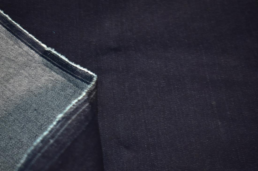 Navy Denim Fabric Plain