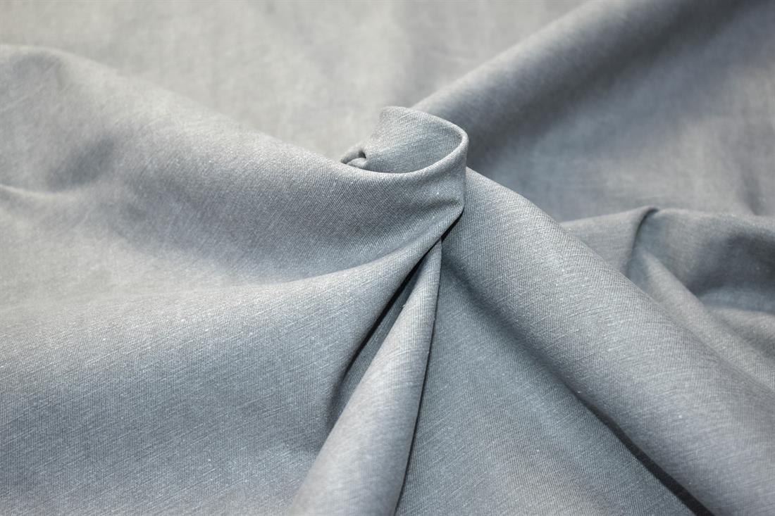 Silver Grey Medium Weight Washed Denim