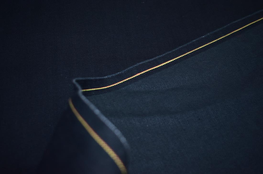 Black Medium Weight Washed Denim