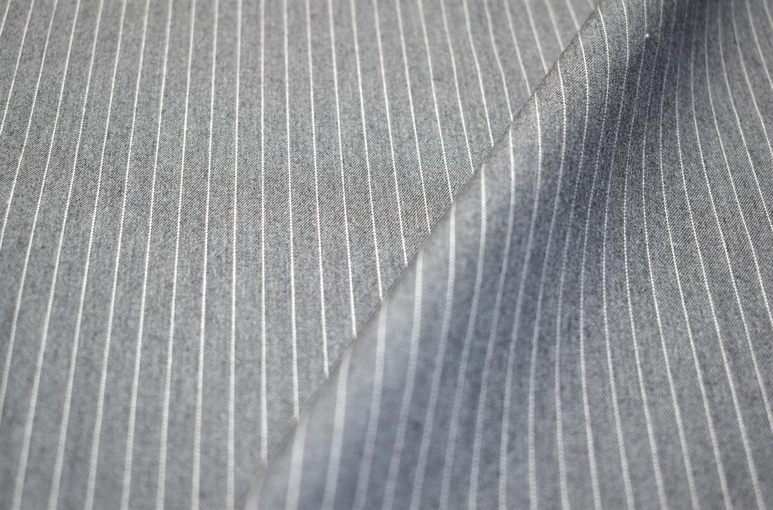 Grey Strips Lightweight Washed Denim