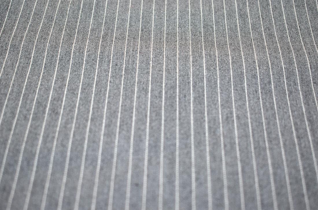 Grey Strips Lightweight Washed Denim