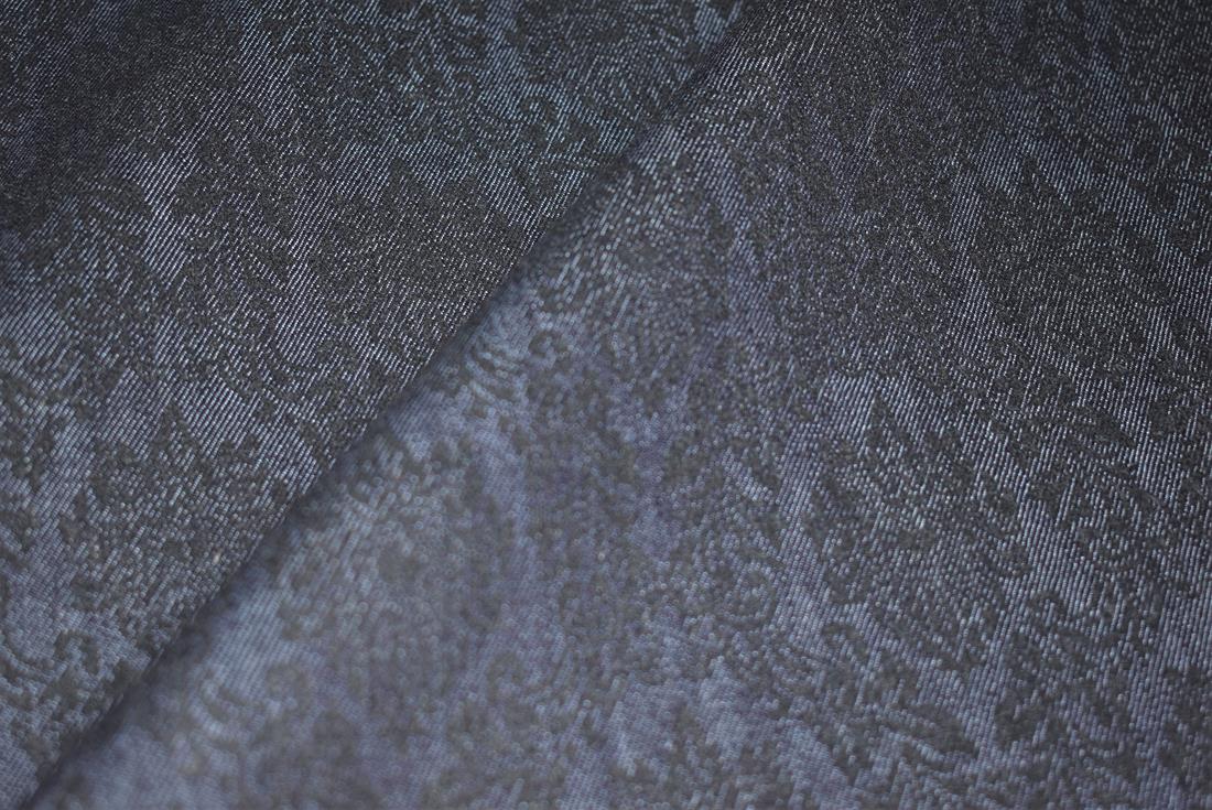 Black & Navy Printed Denim Fabric