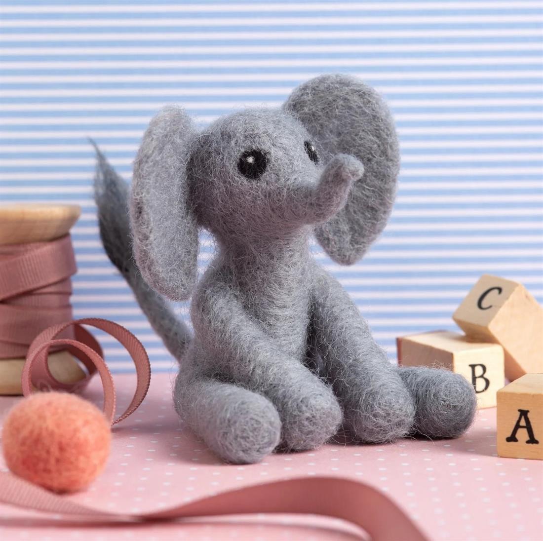 Baby Elephant Needle Felting Kit