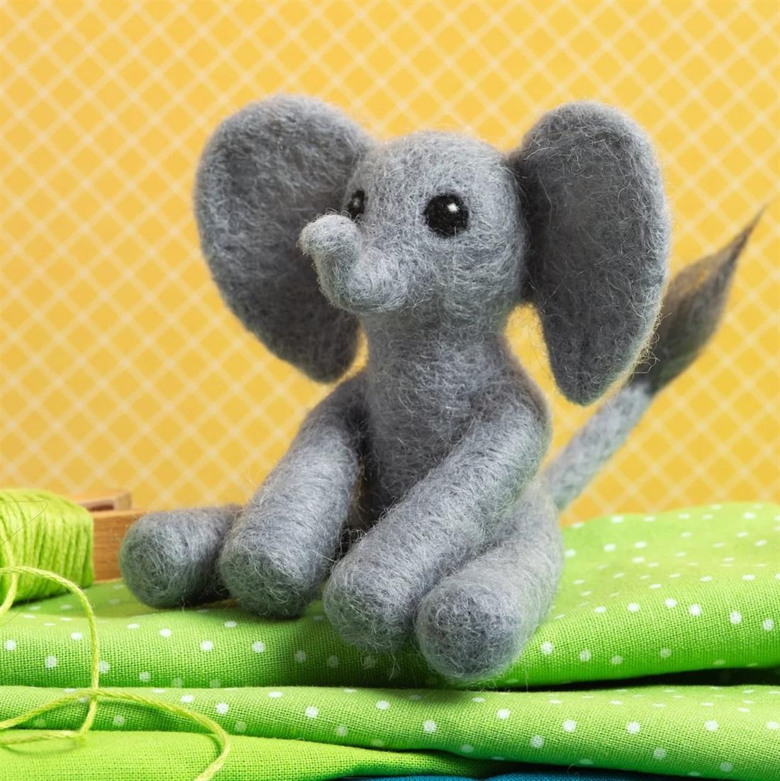 Baby Elephant Needle Felting Kit