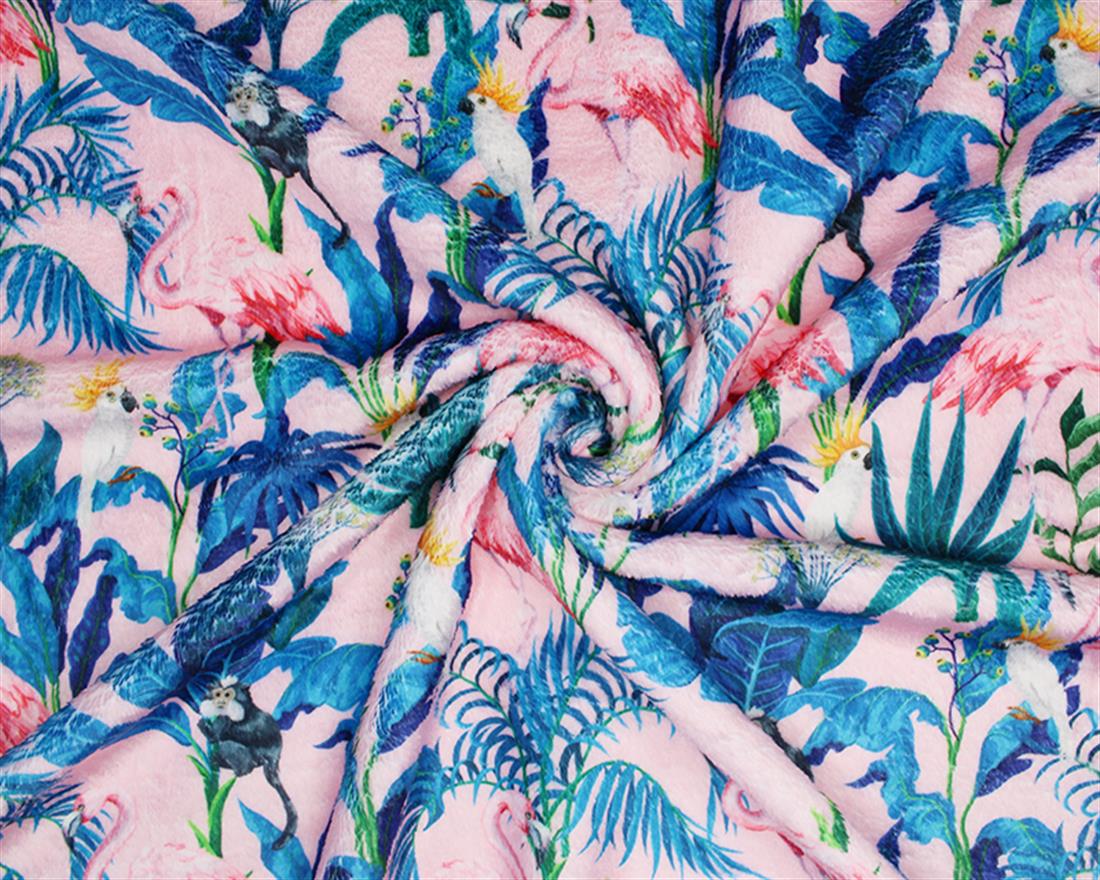 Pink Tropical Flamingo Digital Bubs Fleece