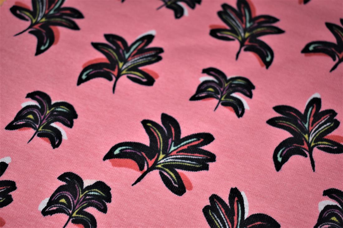 Arty Leaves Printed Alpine Fleece