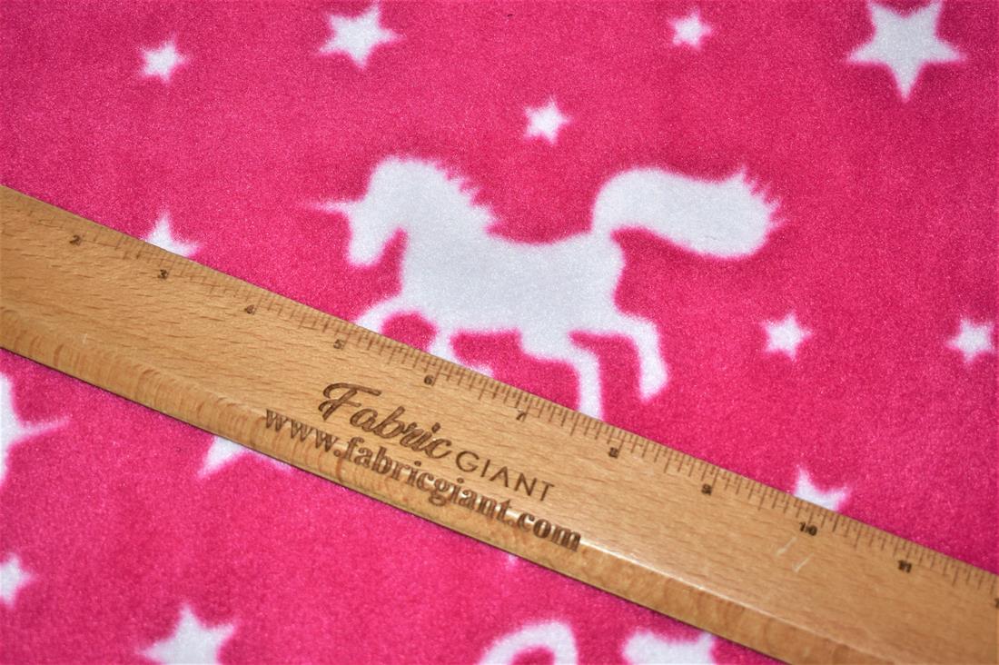 Dark Pink Unicorn Printed Fleece