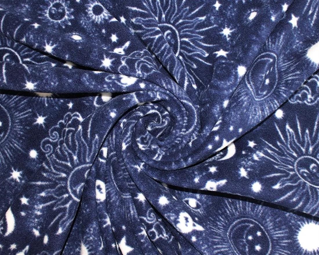 Navy Night Moon Polar Fleece