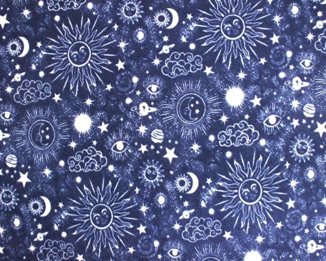 Navy Night Moon Polar Fleece