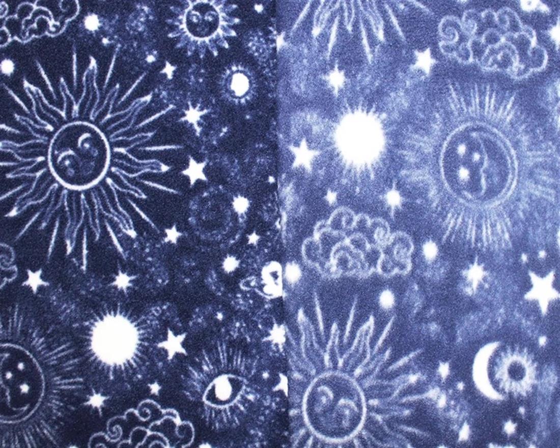Navy Night Moon Polar Fleece