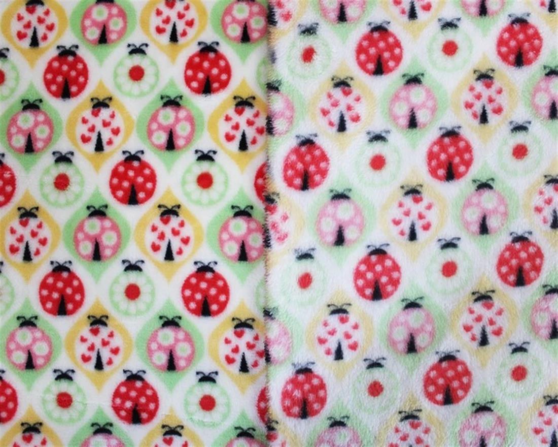 Cream Groovy Ladybird Cuddle Fleece