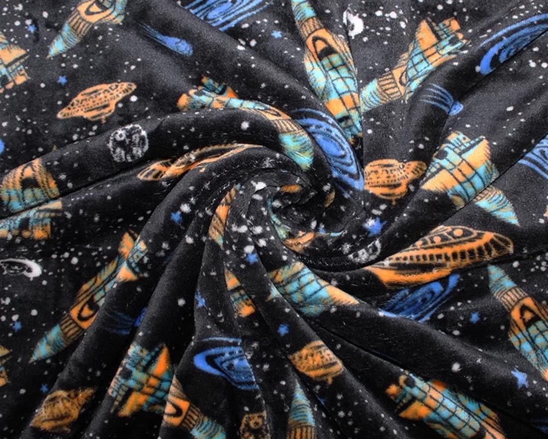 Black Space Age Cuddle Fleece