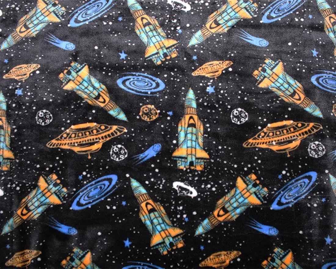 Black Space Age Cuddle Fleece