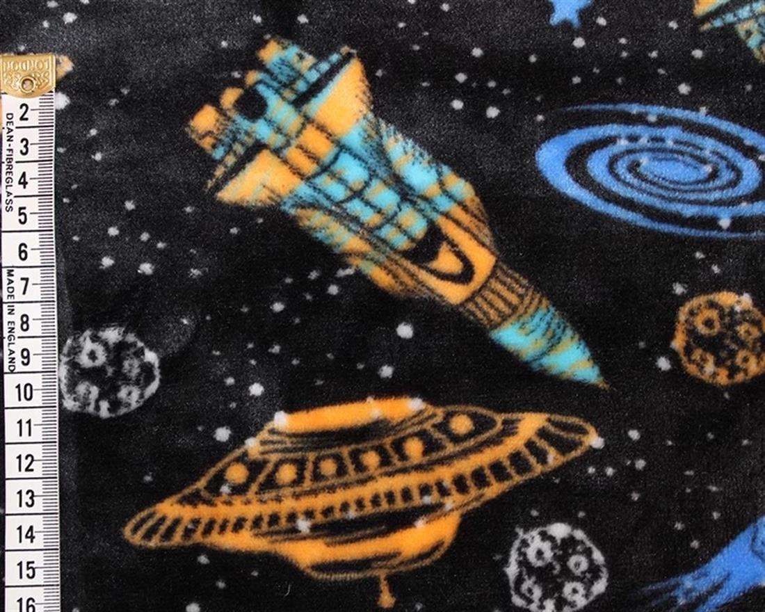 Black Space Age Cuddle Fleece