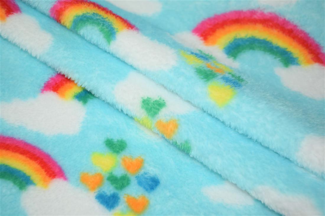 Rainbow Clouds Cuddle Fleece