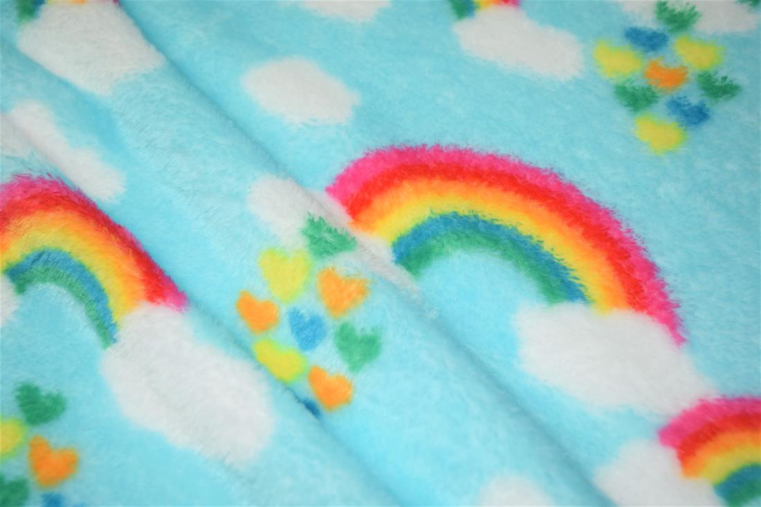 Rainbow Clouds Cuddle Fleece
