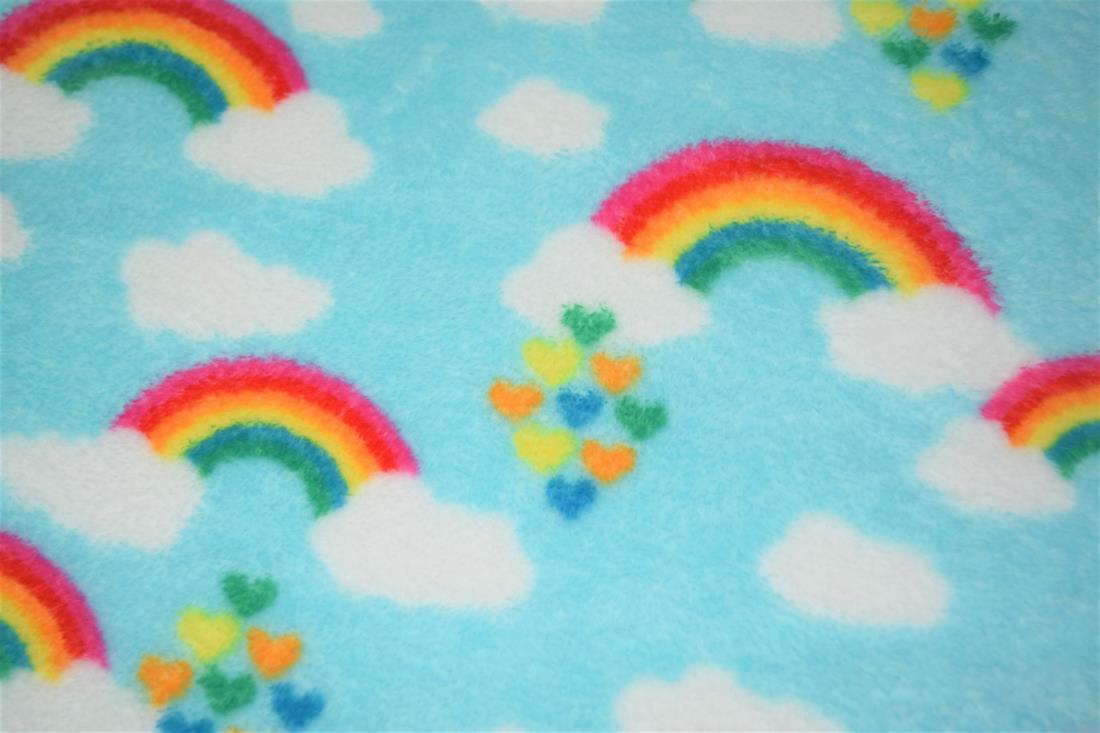 Rainbow Clouds Cuddle Fleece