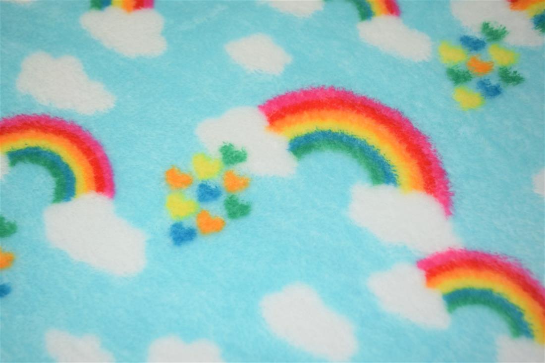 Rainbow Clouds Cuddle Fleece