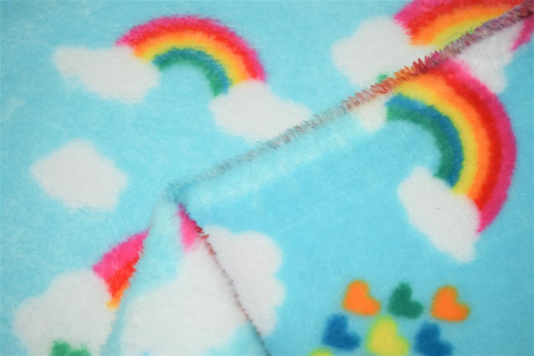 Rainbow Clouds Cuddle Fleece