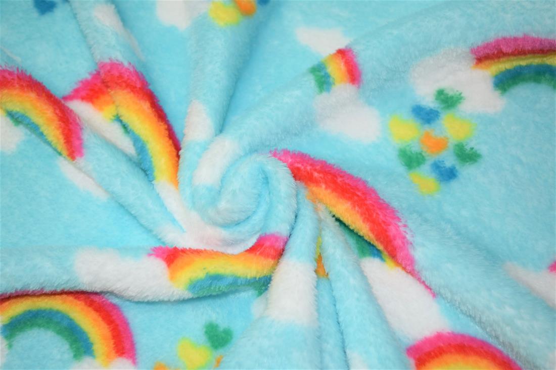 Rainbow Clouds Cuddle Fleece