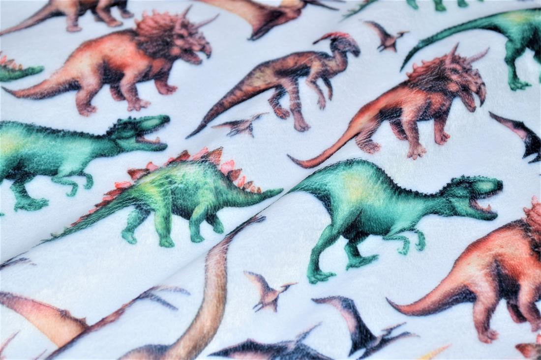 White Dino Digital Bubs Fleece