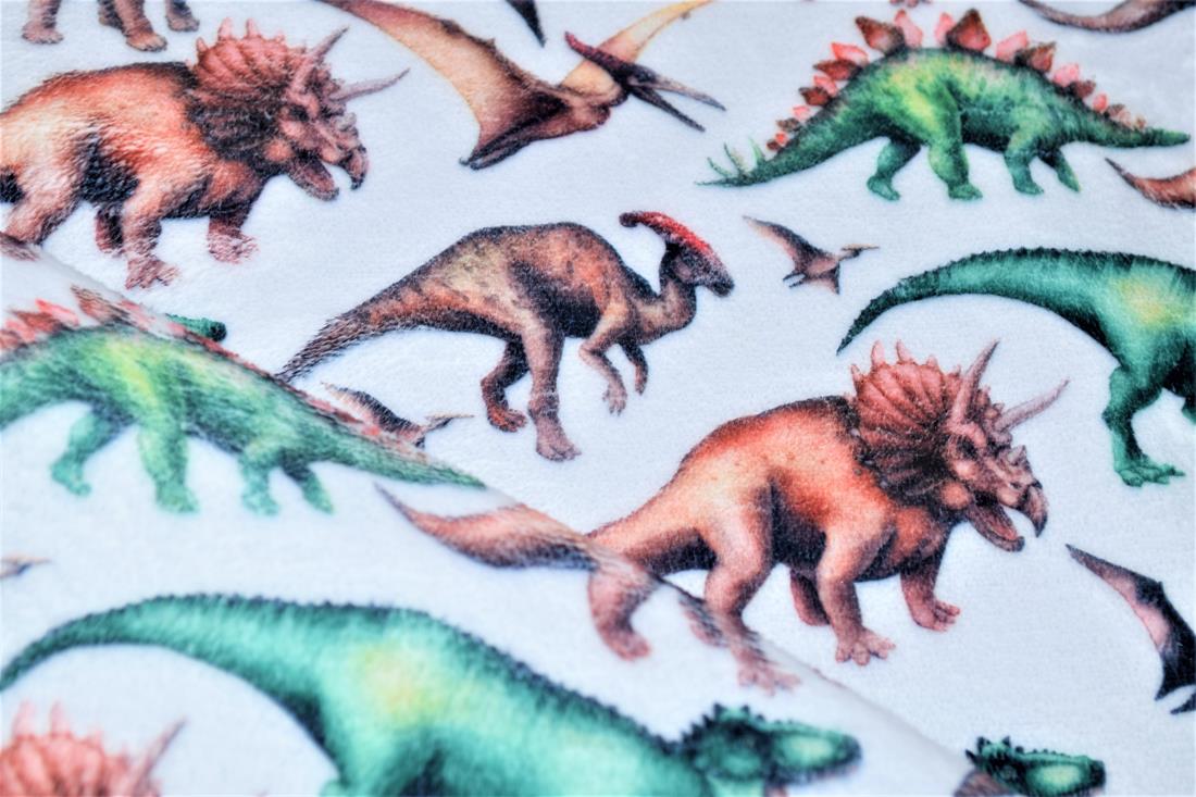 White Dino Digital Bubs Fleece