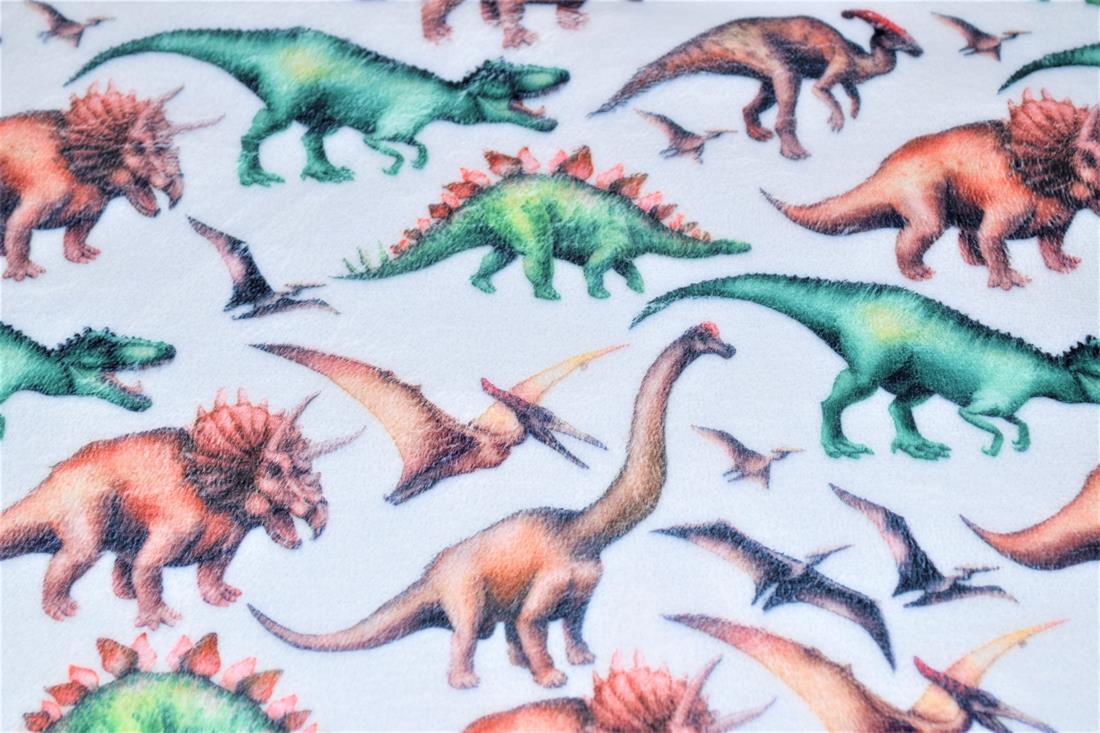 White Dino Digital Bubs Fleece