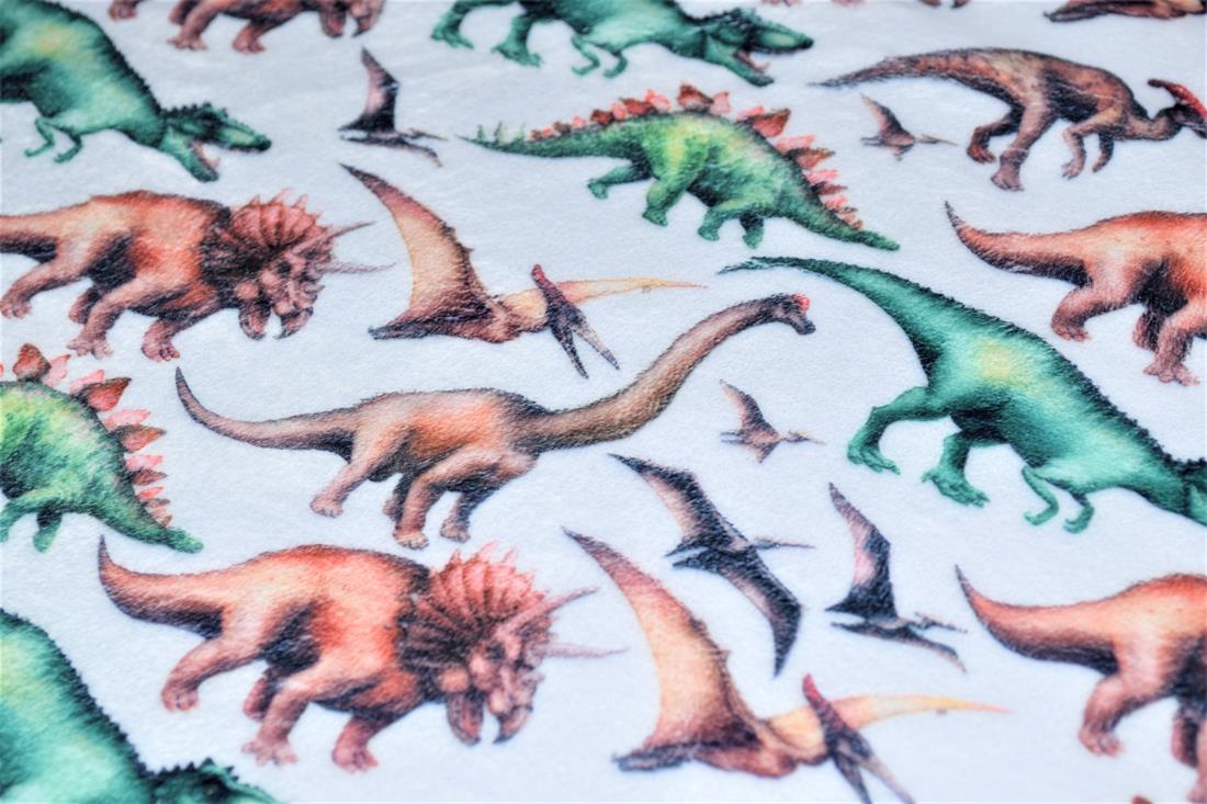 White Dino Digital Bubs Fleece