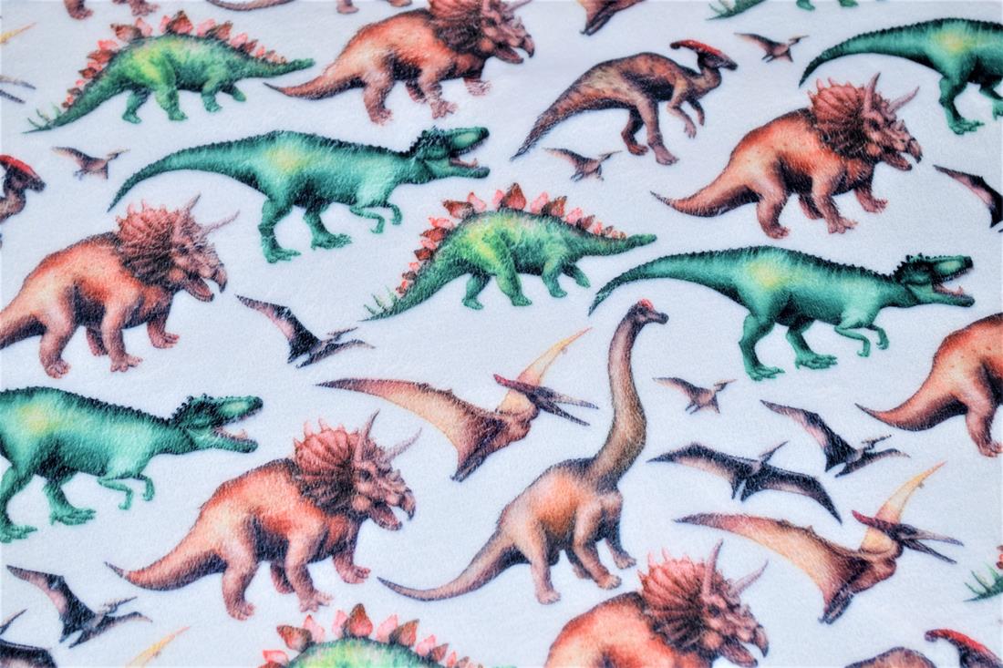 White Dino Digital Bubs Fleece