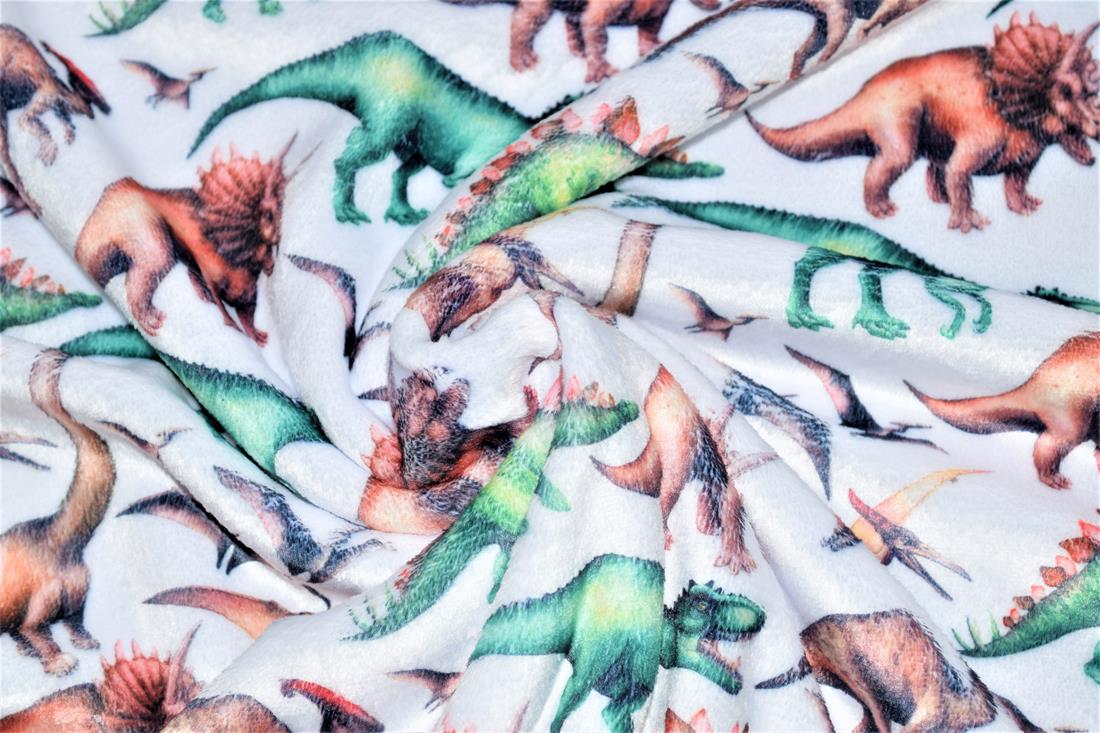 White Dino Digital Bubs Fleece